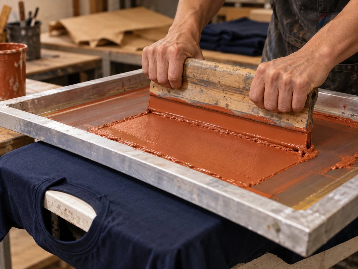Illustrative screen printing process